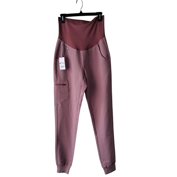 FIGS Zamora Maternity Jogger Scrub Pants Mineral Mauve Womens Tall Size XXS NWT - Picture 2 of 11